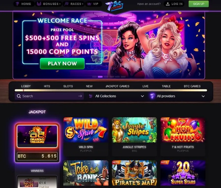 7bit casino main page
