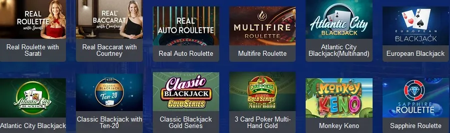All slots Casino table games