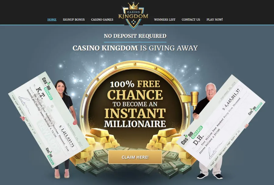 Casino Kingdom main page
