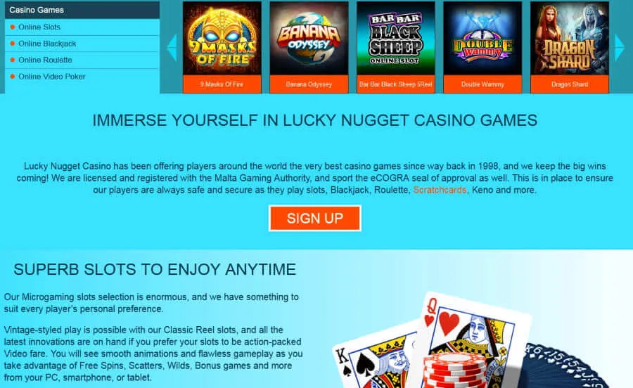 Lucky Nugget Casino games