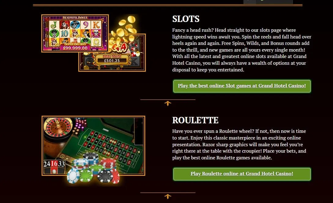 grandhotel casino games