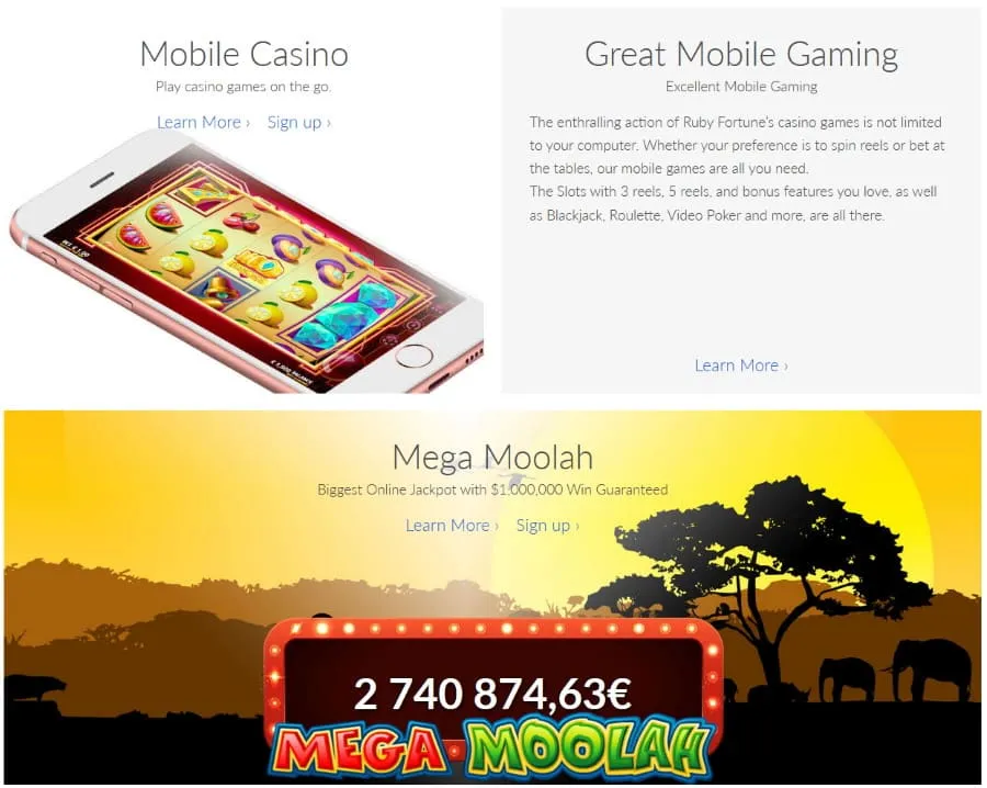 ruby fortune casino mobile gaming
